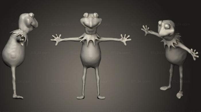 Figurines simple (Kermit the frog, STKPR_0746) 3D models for cnc